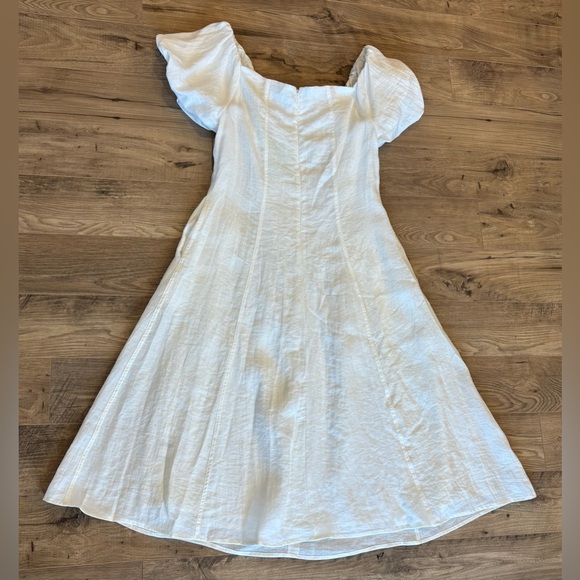 Sam Edelman Off-the-Shoulder Puff-Sleeve A-Line Midi Dress – Size 14 - Picture 5 of 8